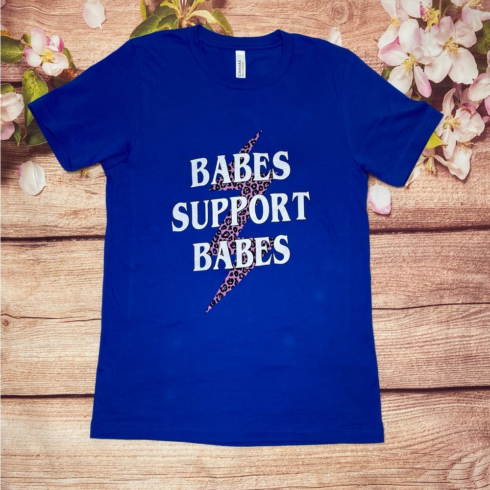 Babes Support Babes Graphic Tee - Blue